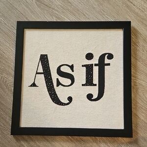 🖤Clueless Inspired "As If" Beaded Canvas Framed Wall Art💛